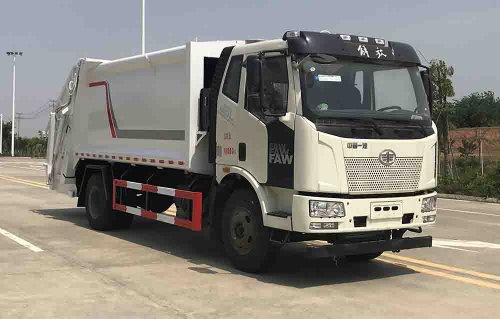 國六解放壓縮式垃圾車